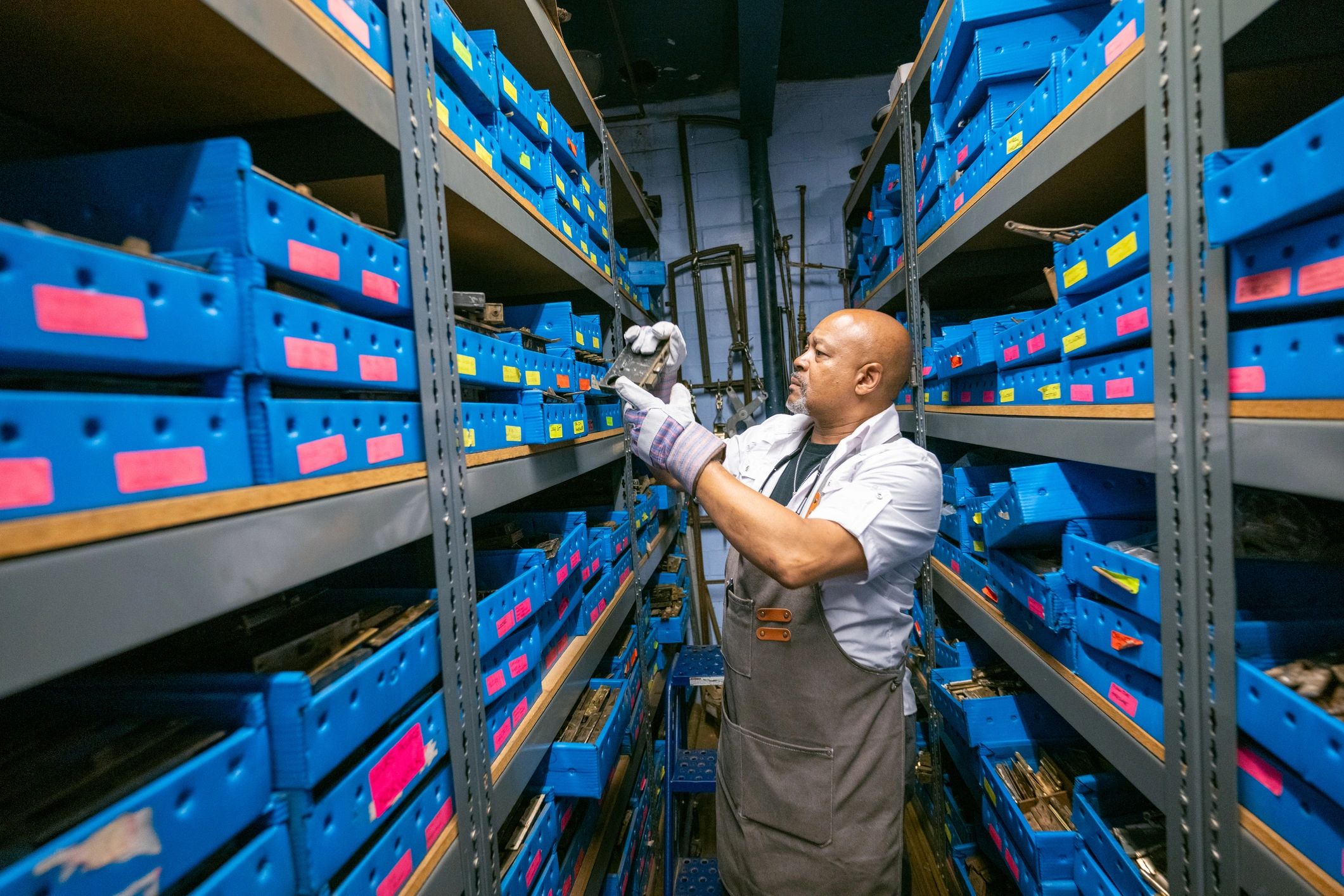 Warehouse professional reviewing industrial supply needs